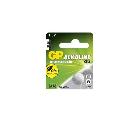 Predlžovacie káble  1 ks Alkalická batéria gombíková LR44 GP ALKALINE 1,5V 