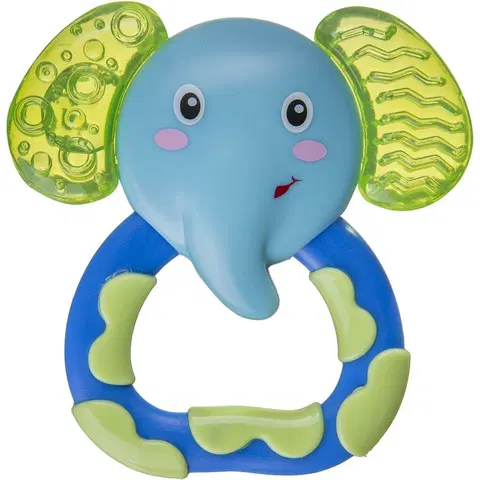 Hračky Akuku chladiace hryzátko slon modro zelená