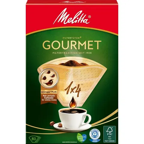 Príslušenstvo pre prípravu čaju a kávy Melitta Gourmet 1x4 80 ks kávové filtre