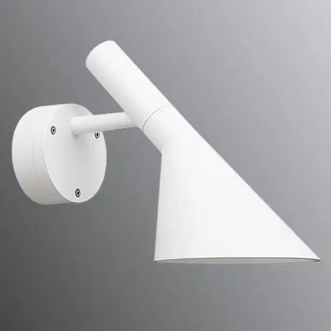 Vonkajšie nástenné svietidlá Louis Poulsen Louis Poulsen AJ – vonkajšie LED svietidlo, biele