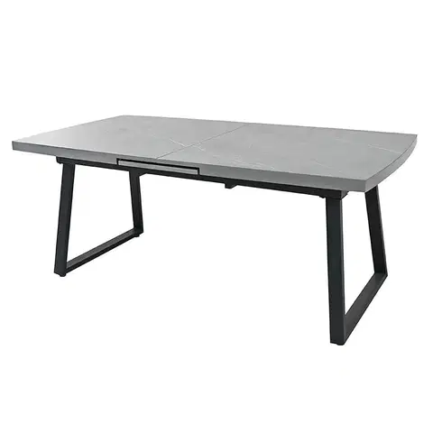 Jedálenské stoly Stôl Luton 80094DP sivý mramor/čierna