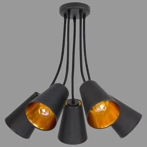 Moderné lampy do obývačky Luster Wire gold 828 LW5