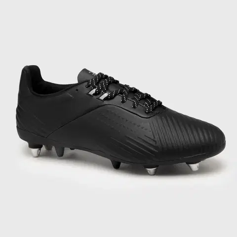 futbal Pánska obuv na ragby Advance R500 SG klzký povrch čierna