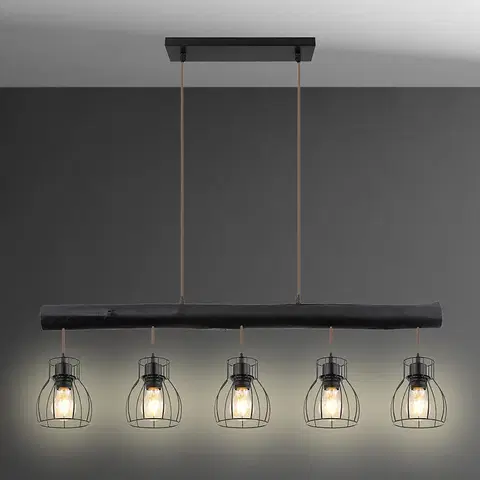 Moderné lampy do obývačky Luster 15326-5NB Čierna LS5