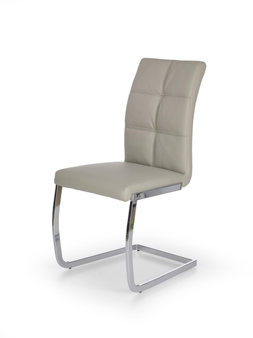Jedálenské stoličky HALMAR K228 jedálenská stolička svetlosivá / chróm