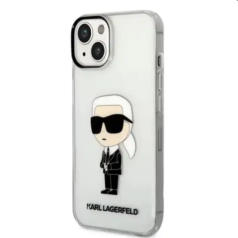 Puzdrá na mobilné telefóny Zadný kryt Karl Lagerfeld IML Ikonik NFT pre Apple iPhone 14 Plus, transparentná 57983112423