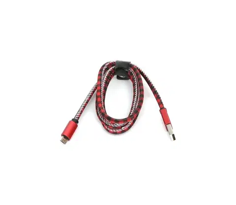 Predlžovacie káble  USB kábel USB A / Micro USB konektor 1m červená 