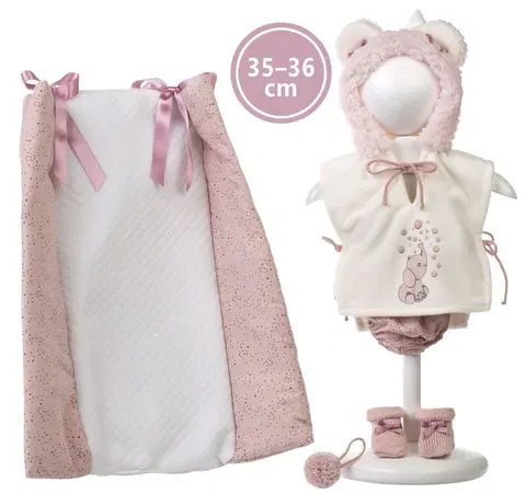 Hračky bábiky LLORENS - M635-44 oblečok pre bábiku bábätko NEW BORN veľkosti 35-36 cm