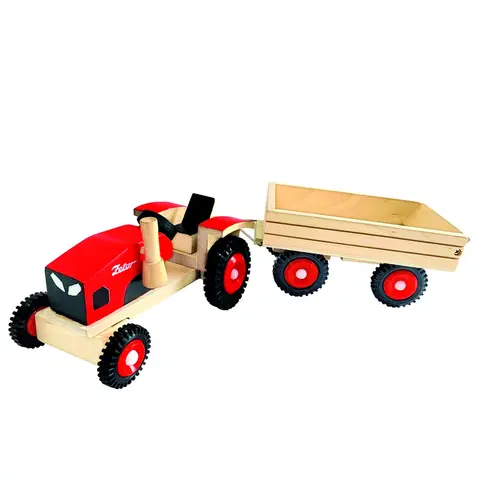 Drevené vláčiky Bino Traktor - Zetor               