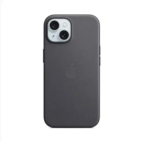 Puzdrá na mobilné telefóny Zadný kryt FineWoven pre Apple iPhone 15 Plus s MagSafe, čierna MT423ZM/A
