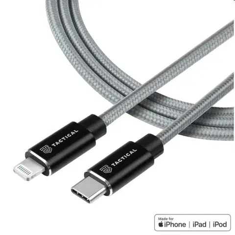 Dáta príslušenstvo Tactical kevlarový USB-C/Lightning MFI kábel, 0,3 m 57983104174