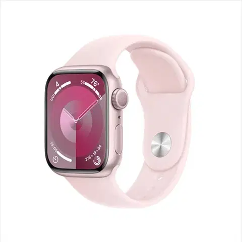 Inteligentné hodinky Apple Watch Series 9 GPS 41mm ružová , hliníkové puzdro so športovým remienkom svetlá ružová - ML MR943QCA