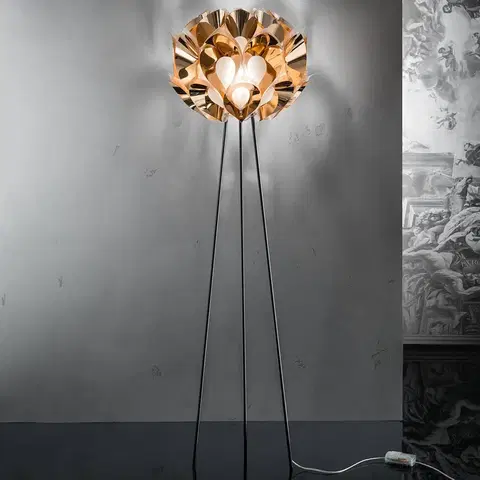 Stojacie lampy Slamp Slamp Flora – dizajnérska stojaca lampa, medená