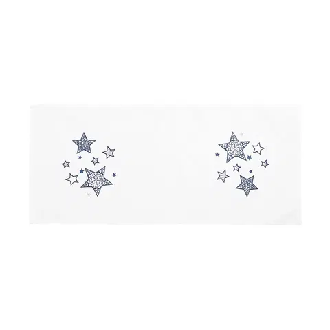 Obrusy Boma Trading Vianočný behúň Blue stars, 40 x 90 cm