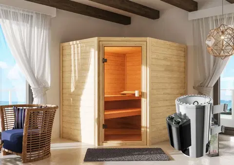 Sauny Interiérová fínska sauna s kamny 3,6 kW Dekorhome