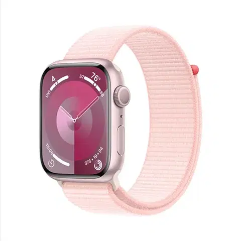 Inteligentné hodinky Apple Watch Series 9 GPS 41mm ružová , hliníkové puzdro so športovým remienkom svetlá ružová MR953QCA
