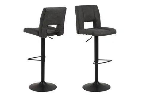 Barové stoličky Dkton Dizajnová barová stolička Almonzo, antracitová