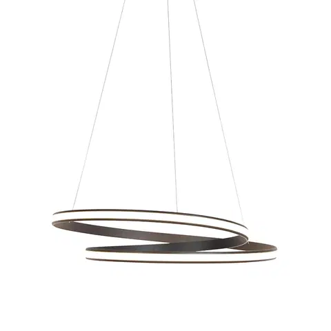 Zavesne lampy Moderné závesné svietidlo čierne 74 cm vrátane LED - Rowan