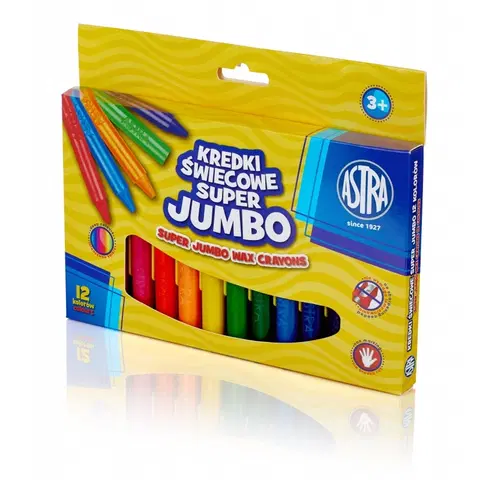 Hračky ASTRA - Voskové farbičky  Super Jumbo 12ks, 316118003