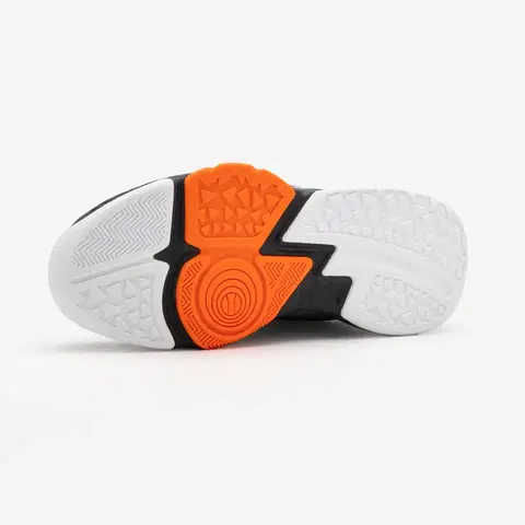 tenis Detská vysoká basketbalová obuv SS500 čierna-oranžová