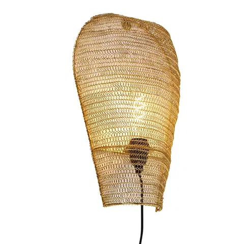 Nastenne lampy Orientálna nástenná lampa zlatá 45 cm - Nidum
