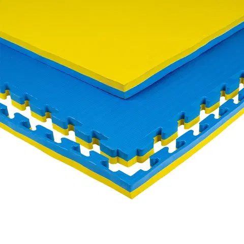 Podložky na cvičenie Puzzle tatami podložka inSPORTline Malmeida 100x100x4 cm modro-žltá