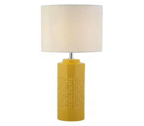 Lampy Searchlight Searchlight EU60062OC - Stolná lampa CHARLESTON 1xE27/10W/230V keramika 