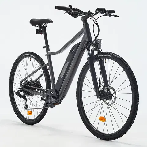 elektrobicykle Elektrický trekingový bicykel Riverside 520 E vysoký rám sivý