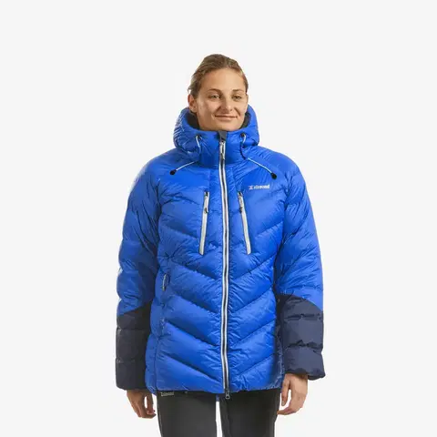 alpinizmus Dámska horolezecká páperová bunda Makalu modrá