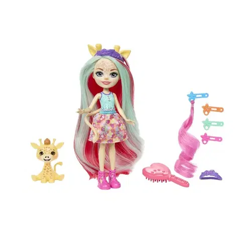 Hračky bábiky MATTEL - Enchantimalittle Smoby deluxe bábika - gillian žirafová