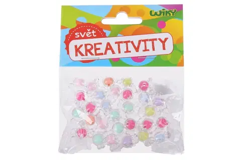 Kreatívne a výtvarné hračky WIKY - Korálky farebné 16mm 15g