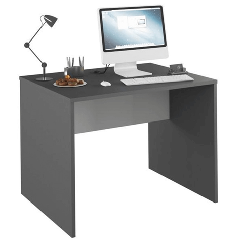 Písacie a pracovné stoly KONDELA Rioma New Typ 12 písací stôl grafit / biela