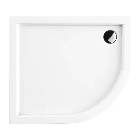 Vane OMNIRES - RIVERSIDE akrylátová sprchová vanička štvrťkruh, ľavá 90 x 80 cm biela lesk /BP/ RIVERSIDE80/90/LBP