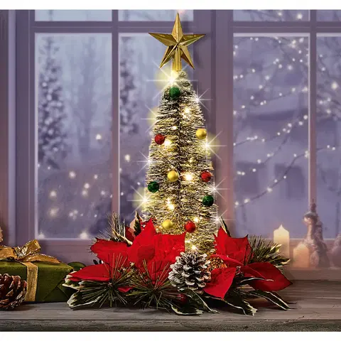 Vianočné dekorácie Jedlička s vianočným vencom