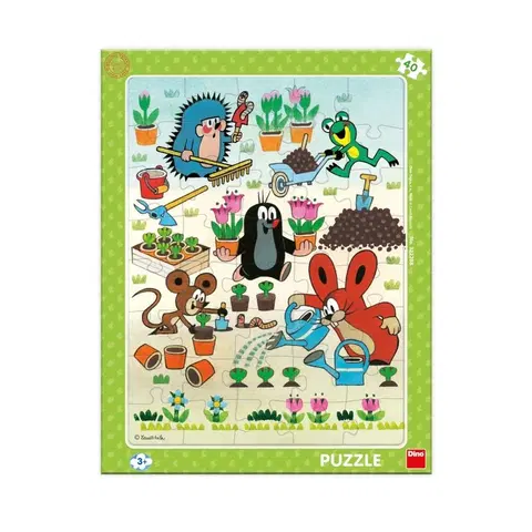 Hračky puzzle DINO - Krtko záhradník 40 doskové puzzle