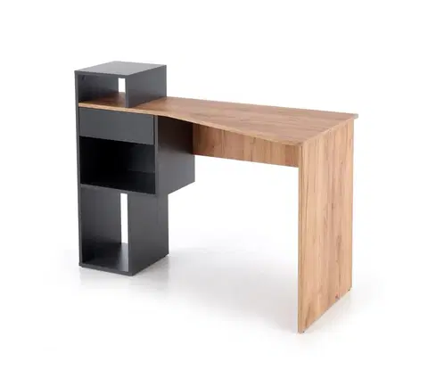 Pracovné stoly Písací stôl CONTI Halmar Antracit / dub wotan
