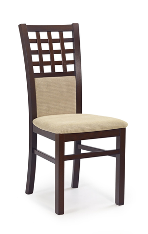 Jedálenské stoličky HALMAR Gerard 3 jedálenská stolička tmavý orech / béžová