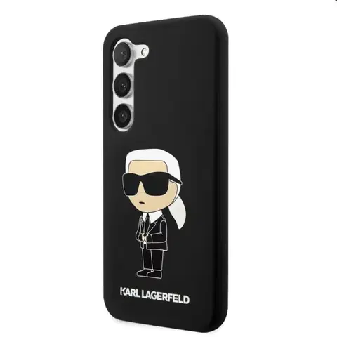 Puzdrá na mobilné telefóny Puzdro Karl Lagerfeld Liquid Silicone Ikonik NFT pre Samsung Galaxy S23, čierne 57983112890