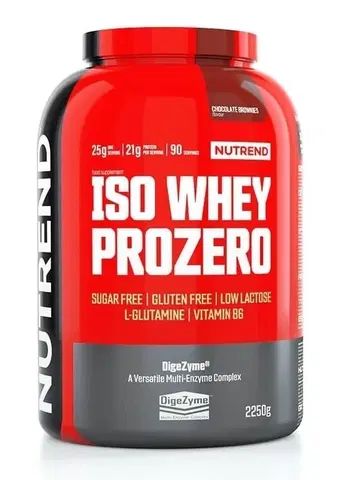 Srvátkový izolát (WPI) Iso Whey ProZero - Nutrend 2250 g Chocolate Brownies