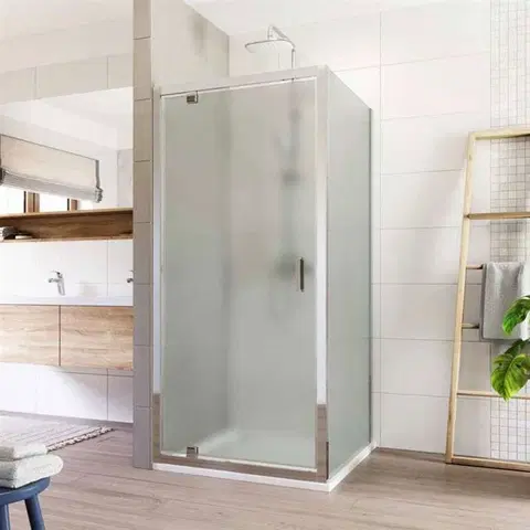 Sprchovacie kúty MEREO - Sprchový kút, Lima, štvorec, 100 cm, chróm ALU, sklo Point, dvere pivotové CK86932K
