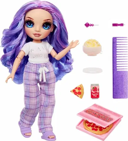 Hračky bábiky MGA - Rainbow High Junior Fashion bábika - Violet Willow