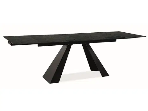 Jedálenské stoly DALI jedálenský stôl 160, tavené sklo / čierna