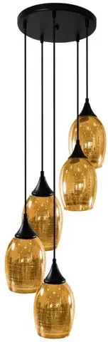 LED osvetlenie Závesná lampa MARINA 5xE27 Candellux Zlatá