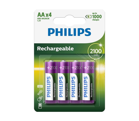 Predlžovacie káble Philips Philips R6B4A210/10 - 4 ks Nabíjacie batérie AA MULTILIFE NiMH/1,2V/2100 mAh 