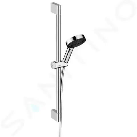 Kúpeľňa HANSGROHE - Pulsify Select Set sprchovej hlavice, 3 prúdy, EcoSmart, tyče 669 mm a hadice, chróm 24161000