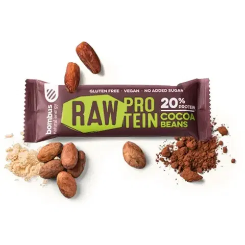 Proteínové tyčinky BOMBUS RAW PROTEIN 20 % 50 g kakaové bôby
