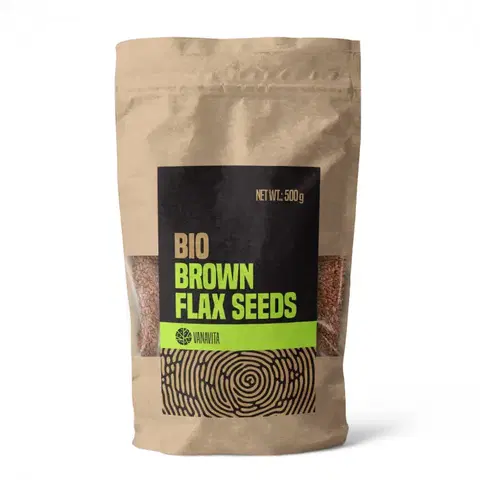 Orechy a semienka VanaVita BIO ľanové semená hnedé 10 x 500 g