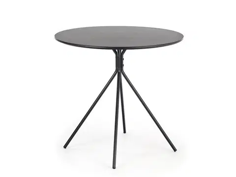 Jedálenské stoly HALMAR Fondi okrúhly jedálenský stôl čierna