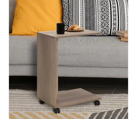 Odkladacie stolíky Adore Furniture Odkladací stolík 65x35 cm hnedá 
