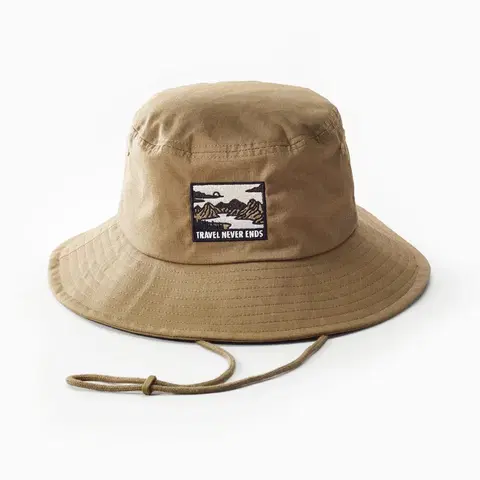 čiapky Trekingový klobúk Travel 100 s ochranou proti UV hnedý